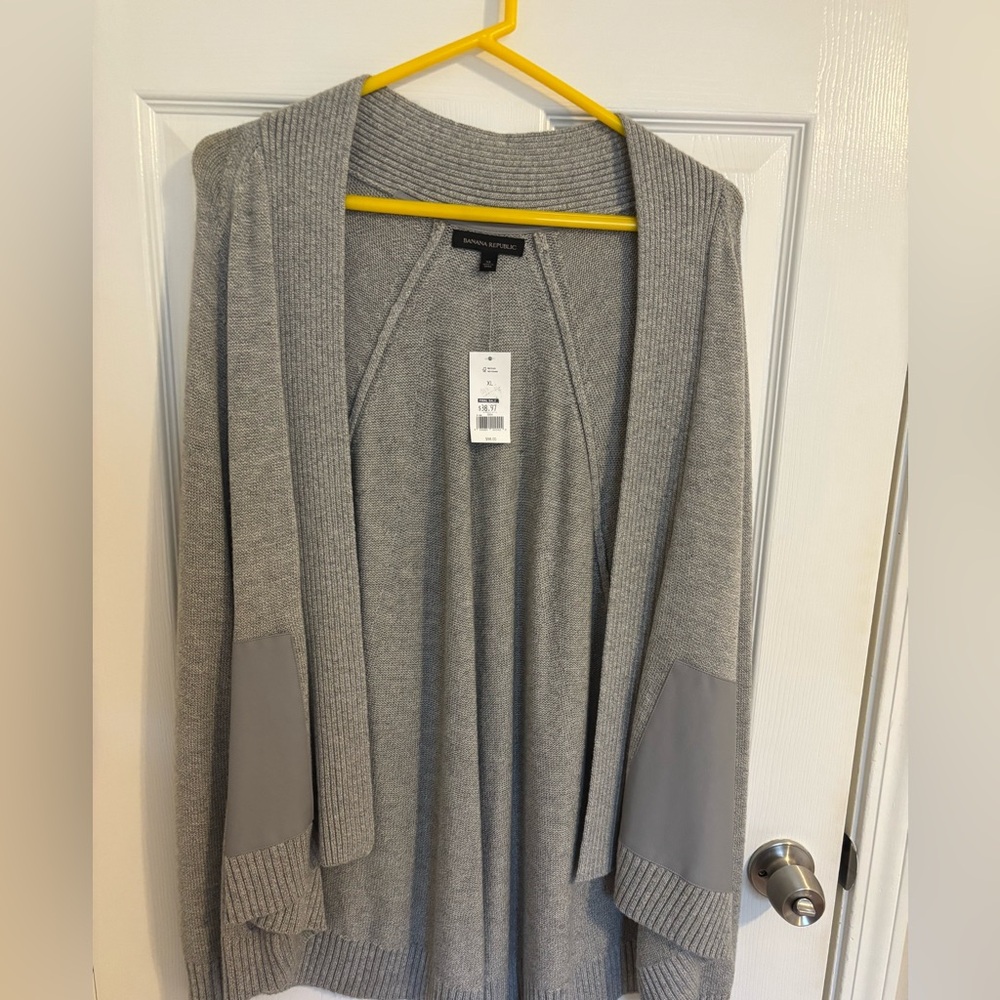 Brand New Banana Republic Heather Gray Cardigan - XL